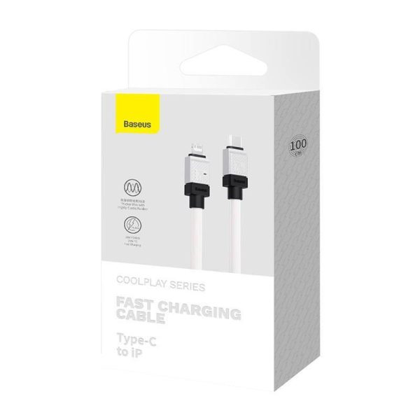 eng pl Fast Charging cable Baseus USB C to Coolplay Series 1m 20W white 104252 8